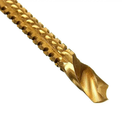High Speed Steel Hex Shank Saw Tooth Drill Bit 3mm for wood aluminum plastic cutting, precision sharpened for smooth holes.