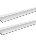 Two Pack 52 Inch Aluminum Door Rain Drip Cap Guard For Exterior Overhead Drip Edge Flashing Weather Stripping And Window Deflector 1.5 Inch Height Rain Diverter Silver