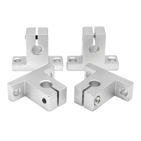Set of four aluminum alloy rail supports for 2 Pack Pro Grade Linear Rail Kit 500mm With 12mm Dia Ball Bearing Slide Bushing CNC or DIY use