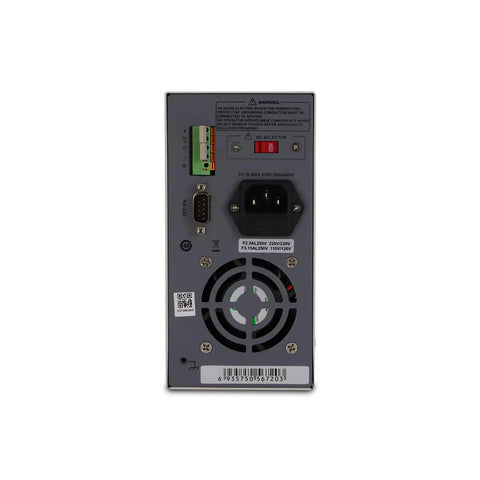 Beefy Programmable DC Switching Power Supply 360W With Wide 0 To 80V And 0 To 30A Output remote terminals, RS232, AC selector and fan rear panel