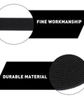 Close-up of reusable black cord straps featuring fine workmanship and durable material for cable management and electrical wiring.