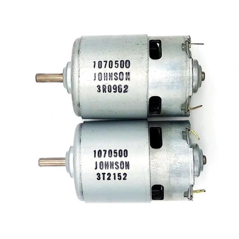 10290 Motor Replacement Spare Part For H45L Battery Powered Plastic Strapping Tool Built For Tough Jobs With Fast Easy Install And Long Lasting Performance, two silver DC motors