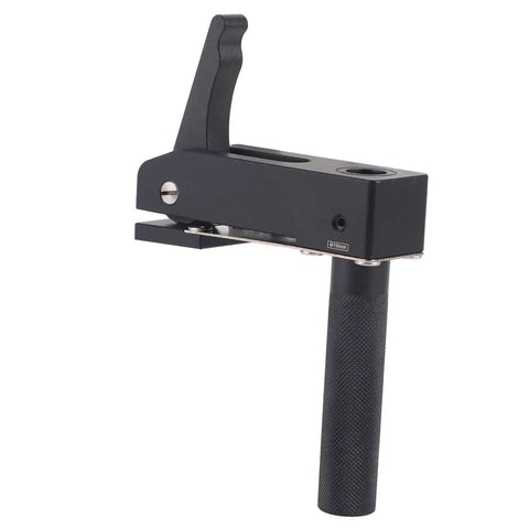 Adjustable Aluminum Toggle Clamp For Woodworking, Pro Grade Three-Mode Settings, 60mm Clamping Height, bench dog clamp side view.