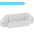 Retractable Baby Gate Replacement Parts Kit White Full Hardware Set With Wall Mount Brackets Latches Anchors And Screws For Retractable Baby And Pet Gates Must Have Easy Install Included - white top bracket shown