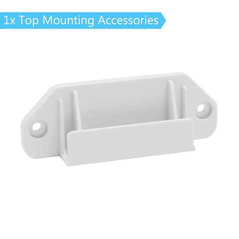 Retractable Baby Gate Replacement Parts Kit White Full Hardware Set With Wall Mount Brackets Latches Anchors And Screws For Retractable Baby And Pet Gates Must Have Easy Install Included - white top bracket shown
