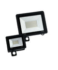 JUDYSSY Pir Motion Sensor Led Flood Light Waterproof Spotlights 30W 50W in black aluminum design for outdoor use.