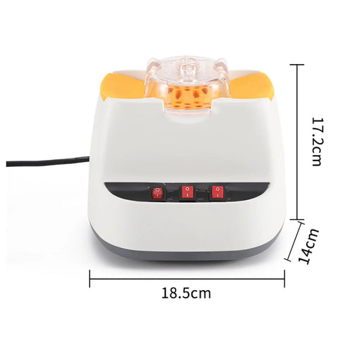 Heavy Duty Eyeglass Frame Heater With Wind Catcher Hood Three Adjustable Heat Settings And Zero Hassle Operation Solid Desktop Tool dimensions 18.5cm x 17.2cm x 14cm.