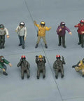 US Navy Pilot and Carrier Deck Crew Figures Set Scale 1 To 48 Modern Carrier Crew Includes Catapult Officers in formation