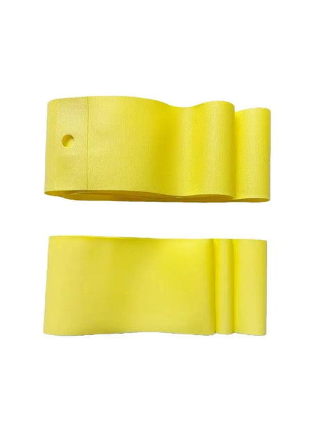Yellow 2-Pack PVC Fat Tire Rim Liner 20/26x4.0 Inch Tear-Resistant And Abrasion-Resistant Inner Tube Protector displayed flat