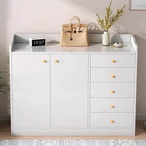 Premium Wooden Cabinet Knobs Set Of Five Modern Round Drawer Pulls For Kitchen Cupboards And Dressers, Slick Yellow Mushroom Handles With Sturdy Mounting Hardware, Clean Home Refresh on a white dresser.
