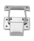 Stainless Steel Hasp Latch With Spring Loaded Toggle Lock For Boxes Cabinets And Storage Cases Replacement Hardware front view