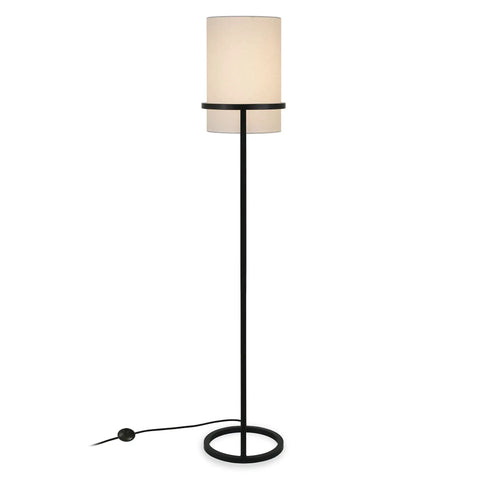 62 Inch Tall Floor Lamp With Blackened Bronze Finish And French Drum Linen Shade For Elegant Living Room Lighting LED Compatible Bulb Sold Separately Or LED Bulbs Optional
