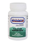 Front view of bottle of Calcium Aspartate Tablets 350 Mg Dietary Supplement for Daily Wellness Boost 100 Count Supports Bone Health Joint Comfort Muscle Function and Overall Calcium Nutrition.