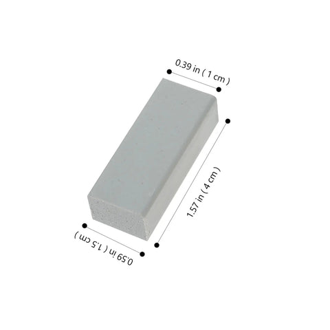 Wood Floor Repair Kit With Wax Blocks For Quick Scratch Fixes On Hardwood Vinyl And Laminate Surfaces, showing a grey wax block with dimensions.