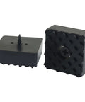 Square Rubber Feet Furniture Pads 25 Pack 1.18 Inch Non Slip Screw On Chair Leg Protectors with screws, black rubber finish