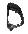 Left Side Rearview Mirror Housing Cover Frame For Tesla Model 3, black plastic cap with precise cutouts for installation.