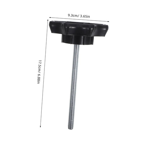 One spare tire hold down bolt for cars universal fitment mounting hardware, black knob with measurements