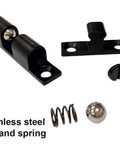 Solid Brass Double Ball Catch 60mm Matte Black Finish With 304 Stainless Steel Ball And Tension Spring 2 Pack