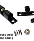 Solid Brass Double Ball Catch 60mm Matte Black Finish 4 Pack With 304 Stainless Steel Ball And Tension Spring parts detail