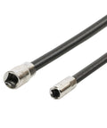 Close-up of 4-Piece Flexible Socket Extension Set With One Quarter Inch And Three Eighth Inch Drives, showing extension ends against white background.