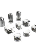 16 Piece Cabinet Shelf Clips Zinc Alloy Glass Clamp Holders Wood Shelf Supports Bracket Clips variety