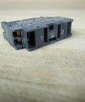 Front view of 800F-Q01 Contact Block with plastic housing, spring clamp terminals, 1NC contact, for industrial control.