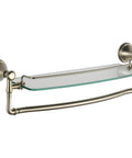 18-Inch Glass Shelf With Towel Bar In Brilliance Stainless Finish, Wall Mounted Bathroom Organizer