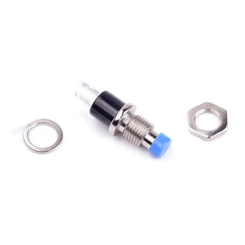 12 Pack 1A 250V AC SPST Momentary Mini Push Button Switches Normal Open 2 Pins 6.9mm Thread Compact Power Switches for DIY Projects