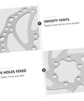 Detail view of Top Shelf Front And Rear Disc Brake Rotor Kit For Mountain Bikes With Silver Aluminum Build 160mm Diameter.