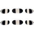 Set Of Six Oval Marble Cabinet Knobs Black And White Pattern For Kitchen Dresser Upgrade Zero Fuss Install Solid Build Quick Swap Hardware For A Top Notch Home Glow Up, showcasing unique design and durable material.