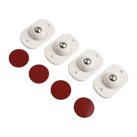 Four Pack Slick Rolling Ball Casters For Plastic Storage Boxes And Totes With Durable Hybrid Or Solid Build for easy mounting on surfaces.