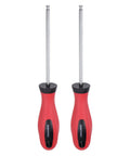 Two Piece Magnetic Ball End Hex Screwdrivers Set 5mm Hex 120mm Rod 9 Inch Total Length S2 Steel Chrome Plated Heat Treated Corrosion Wear Resistant Ergonomic ABS TPR Handle Pro Grade Long Reach Hex Wrenches