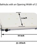 Heavy Duty Bath Bench And Adjustable Aluminum Shower Stool For Tubs Fits 23 To 29 Inch Opening Plastic Bath Seat For Seniors Non Slip Elderly Bath Chair Up To 260 Lb Weight Capacity dimensions