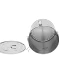 Heavy Duty Stainless Steel Canister With Airtight Lids Keep Your Pantry Stale Free Organize Rice Flour Grain And Coffee Lock In Freshness Bulk Food Storage Bucket 8.7 Gallon with lid removed