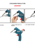 60W Handheld Soldering Iron With Automatic Tin Feeding Soldering Gun for DIY Electronics showing discharge regulation steps