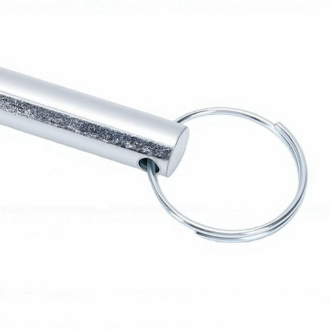Close-up of heavy-duty stainless steel weight stack pin for commercial gyms and home fitness, 55mm lifting pin with secure ring