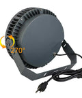 Back view of 108W RGB Wall Washer Outdoor Spotlight With Remote Dope Color Changing Stage Lights For Weddings Parties Patio And Landscape Lighting IP65 Waterproof US 3 Plug showcasing 270-degree rotation feature.