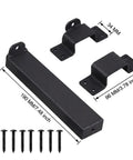 7.5-Inch Slide Bolt Gate Latch Padlockable 7.5-Inch Slide Bolt with two mounting brackets and screws for secure installation.