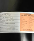 Label of Straight Swap Heavy Duty Spa Pump And Hot Tub Motor Packing 4 HP Dual Speed with electrical specifications and warnings.