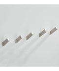 Heavy Duty Wall Hooks Hella Durable Stainless Steel Coat Hanger Double Robe Rack Rustproof Smooth Finish mounted on wall.