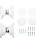 Heavy Duty Magnetic Door Catch For RVs Campers And Travel Trailers Strong Metal Magnet Door Stopper With Easy No Tool Installation White Finish 2 Pack
