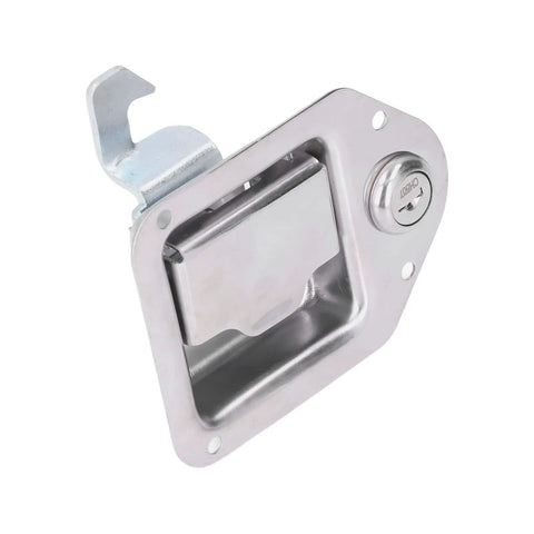 Top Shelf Heavy Duty Truck Toolbox Lock Handle With Two Keys Forged From Genuine 304 Stainless Steel Bright Chrome Paddle Latch Secures Gear For Rv Atv Utv Trailers