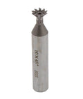 Front view of 10 mm dovetail cutter end mill, 45° angle, HSS high-speed steel, Amazon
