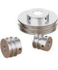 Heavy Duty Aluminum Alloy Double Groove Pulley 30mm OD 11mm Fixed Bore V Shape Wheel For Motor Shaft Drive Fits Six Millimeter