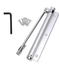 Heavy Duty Aluminum Door Closer with Adjustable Spring Mechanism Soft Close Action, easy mounting hardware included.