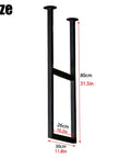 Heavy Duty Ceiling Mount Shelf Bracket With Rock Solid Metal U Shape Design And Included Hardware For Ultimate Kitchen And Garage Storage Solutions That Are Built Tough, black steel frame, 80cm by 30cm size.