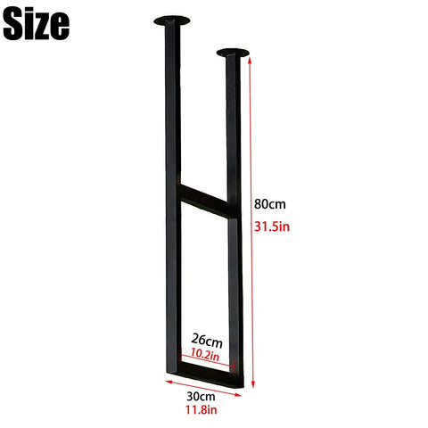 Heavy Duty Ceiling Mount Shelf Bracket With Rock Solid Metal U Shape Design And Included Hardware For Ultimate Kitchen And Garage Storage Solutions That Are Built Tough, black steel frame, 80cm by 30cm size.