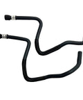 Easy Install Heater Inlet And Outlet Hose Replacement Kit For 2014 2018 Chevrolet Silverado 1500 2500 HD Silverado 1500 LD Cheyenne And GMC Sierra 1500 2014 2019 Sierra 1500 Limited Replaces 23126442 23126443. Black hoses with metal fittings.