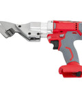 Powerful 600W Cordless Electric Scissor Shears With 36V Dual Battery System and Two Speed Settings, designed for cutting aluminum and steel.