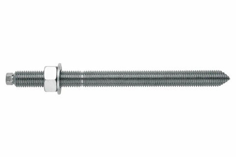 Built Tough M16 X 190mm Chemical Anchor Threaded Studs With Nuts And Washers Pack Of 10 Premium Bichromated Steel Fasteners For Straight Up Indoor Outdoor Construction And Home Repair Projects
